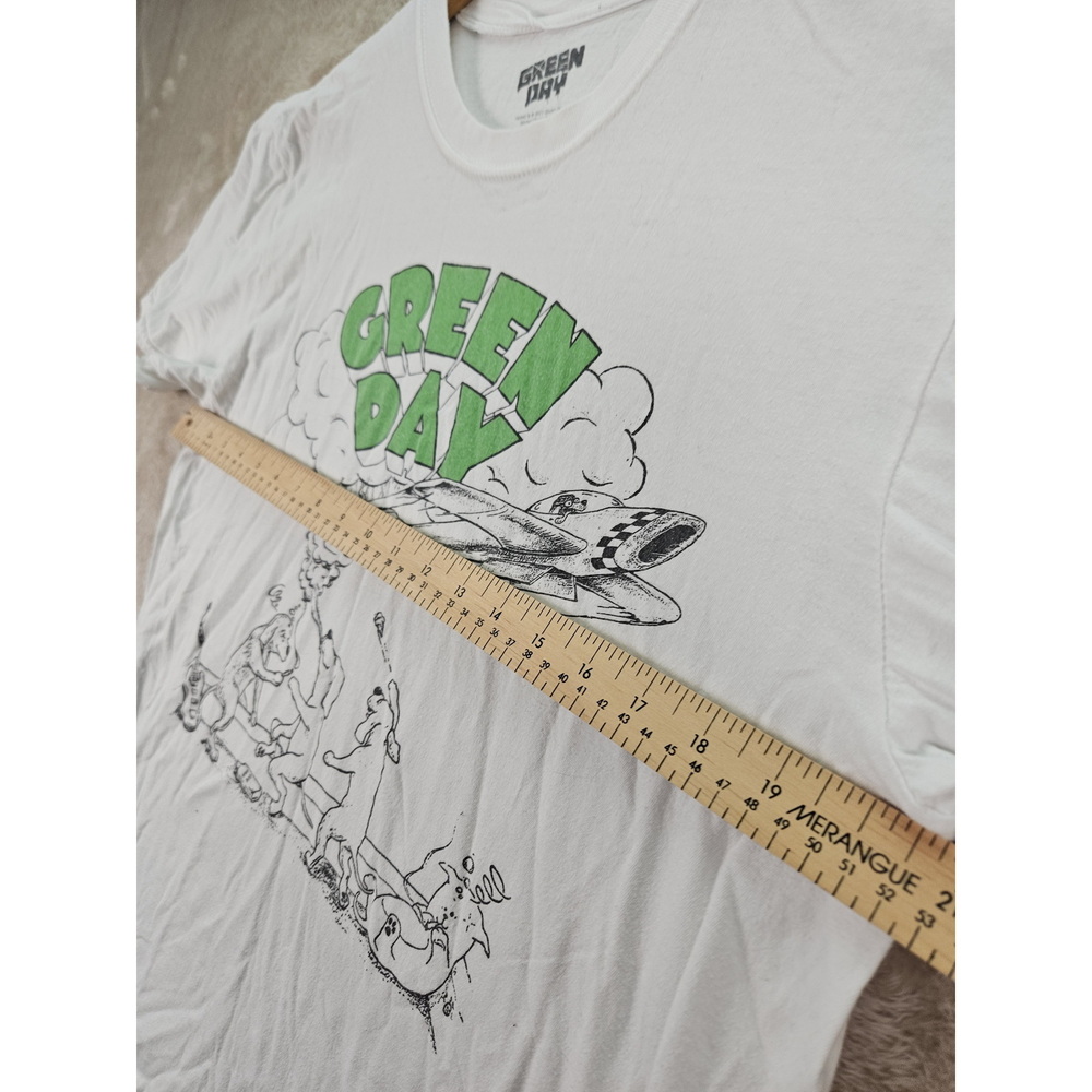 Green Day Dookie Graphic T-shirt Vintage Style Short Sleeve White Tee Size L - Picture 5 of 10